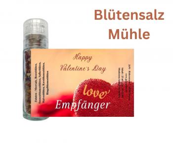 Happy Valentines Day  - Personalisierte Blütensalz Mühle